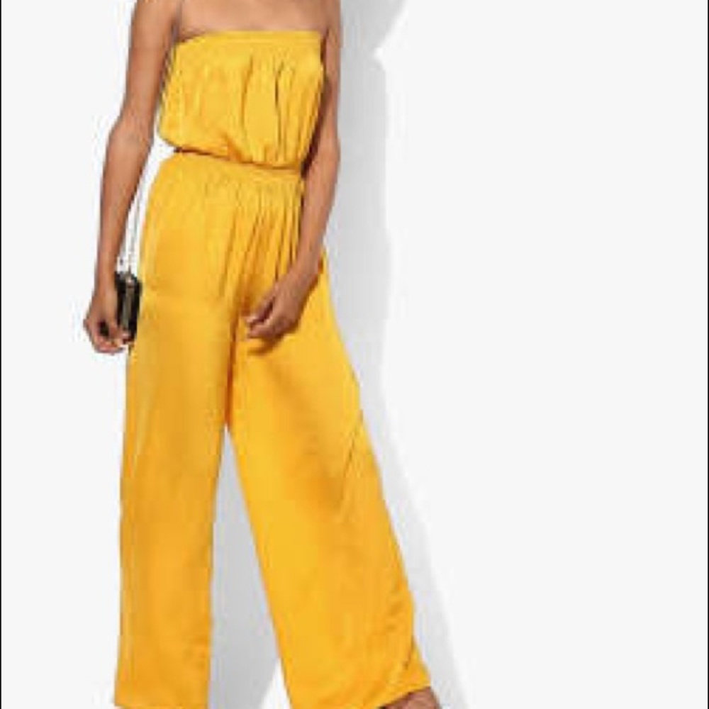 Yellow Strapless Romper